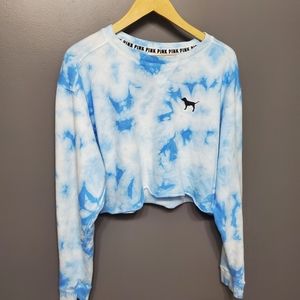 PINK by Victoria's Secret Tie Die Long Sleeve Crop Top